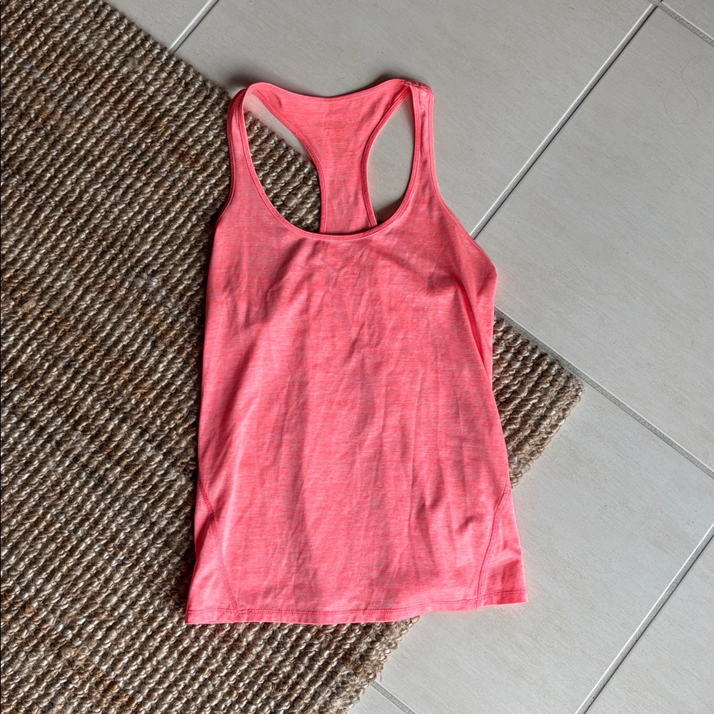 Bright Pink Workout Racerback Tank Top
